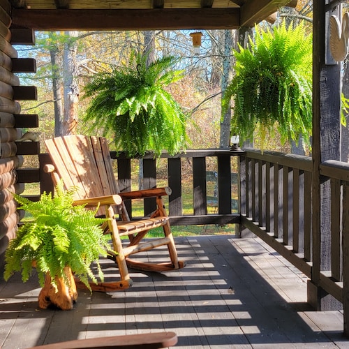 Cozy log cabin in Lake Community. 