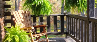 Cozy log cabin in Lake Community. 