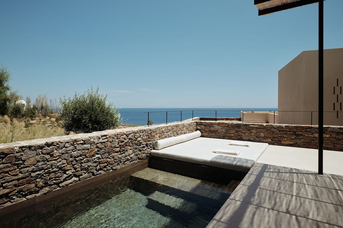 Superior-Doppelzimmer, eigener Pool, Meerblick | Ausblick vom Zimmer