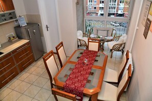Apartment, 1 King Bed | Private kitchen | Fridge, microwave, oven, stovetop - Apartment Balzak 64m2, Free Parking and Wifi (Novi Sad)