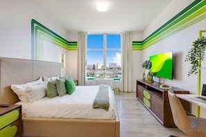 Desk, iron/ironing board, travel crib, WiFi