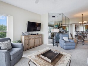 TV - 506 Barrington Arms ~ Cozy 1BR Ocean Front Villa | Steps to Beach! (Hilton Head Island)