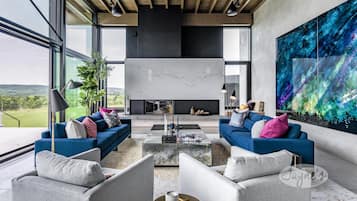 TV, fireplace, stereo, offices