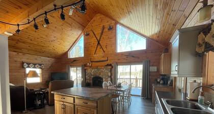 Log Cabin style lake house on Sea Lion Lake