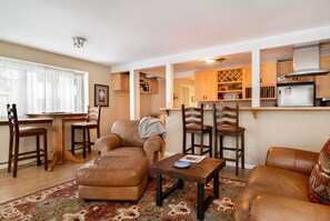 Living room looking into Kitchen