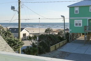 Enjoy ocean views from the comfort of this beachside retreat.