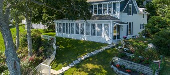 Oceanfront home with private deep water dock on Harmon Harbor, Georgetown, ME