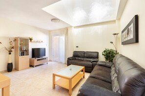 TV, DVD player, streaming services, stereo