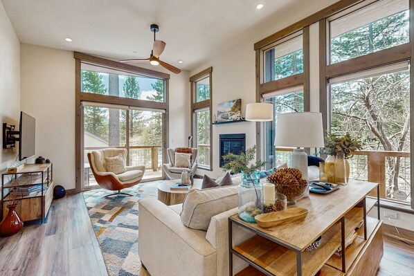 Télévision, cheminée