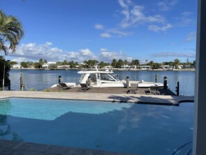 Outdoor pool, a heated pool