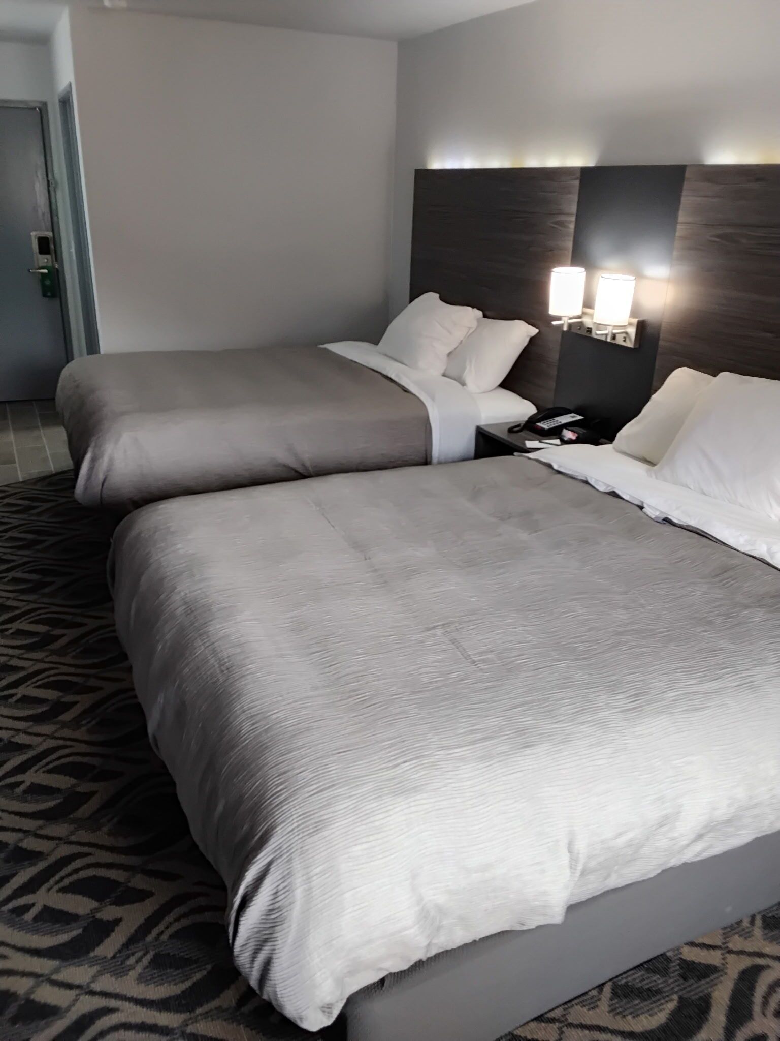 Standard Room, 2 Queen Beds, Non Smoking | In-room safe, blackout curtains, soundproofing, iron/ironing board