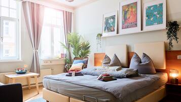 1 室のベッドルーム、アイロン / アイロン台、旅行用ベビーベッド、WiFi (無料)