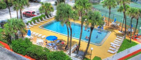 Outdoor pool, a heated pool