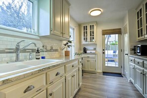 Fridge, microwave, stovetop, dishwasher - Home with Outdoor Oasis in Downtown Raleigh! (Raleigh)