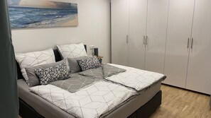 1 makuuhuone, vauvan matkasänky, ilmainen Wi-Fi, vuodevaatteet