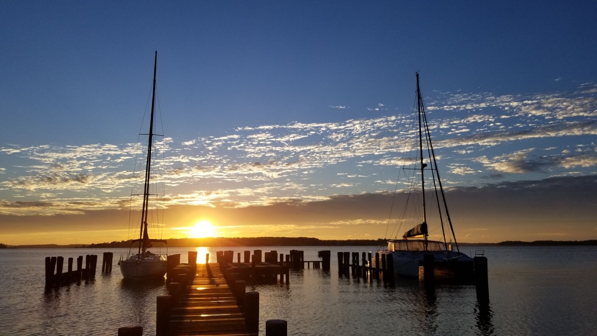 Sunrise over the dock