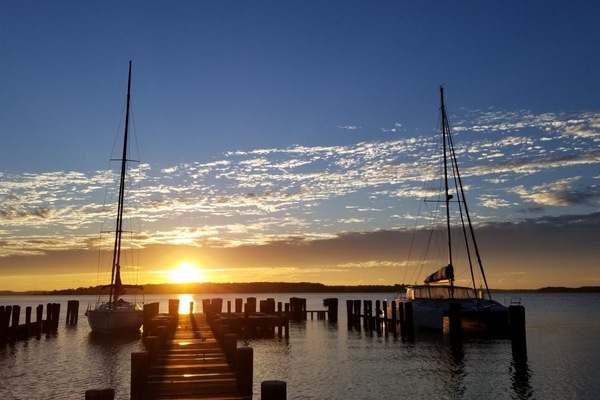 Sunrise over the dock