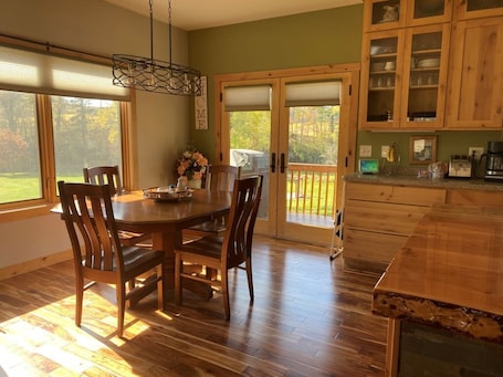Dining. Quiet, comfortable bed & breakfast in a gorgeous rural setting!