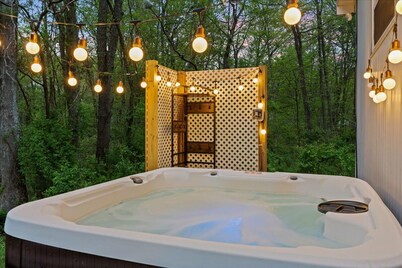 Stargaze from Hot Tub Pet-Friendly Mtn Cabin