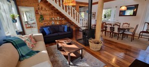 TV, fireplace, stereo