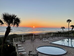 Outdoor pool - Crescent Beach Retreat- Fully updated 2 BR/2BA  Direct ocean views in Coquina! (St. Augustine)