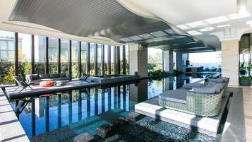 Indoor pool, a heated pool