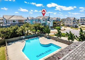 Piscina all'aperto, una piscina riscaldata