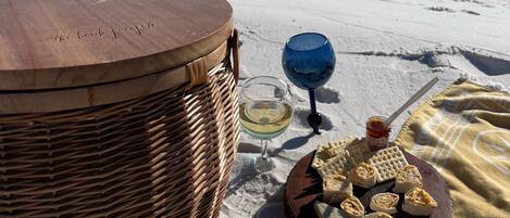 Tæt på stranden, liggestole