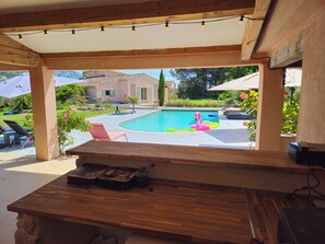 Outdoor pool, a heated pool