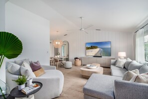 Smart TV, video games, DVD player, table tennis