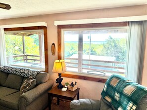 Televisión y chimenea