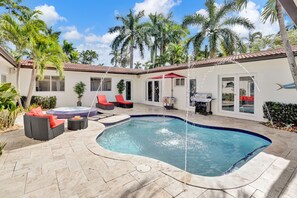 Outdoor pool, a heated pool