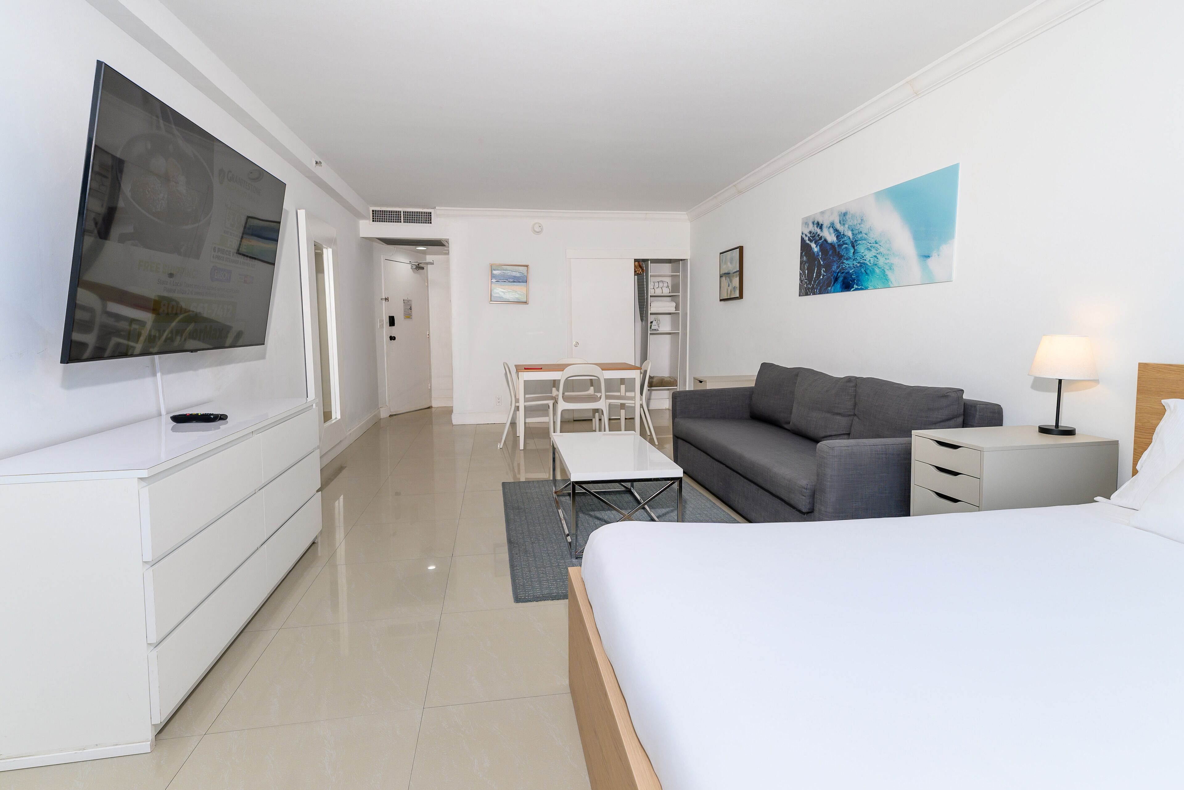 1 bedroom, individually furnished, desk, laptop workspace