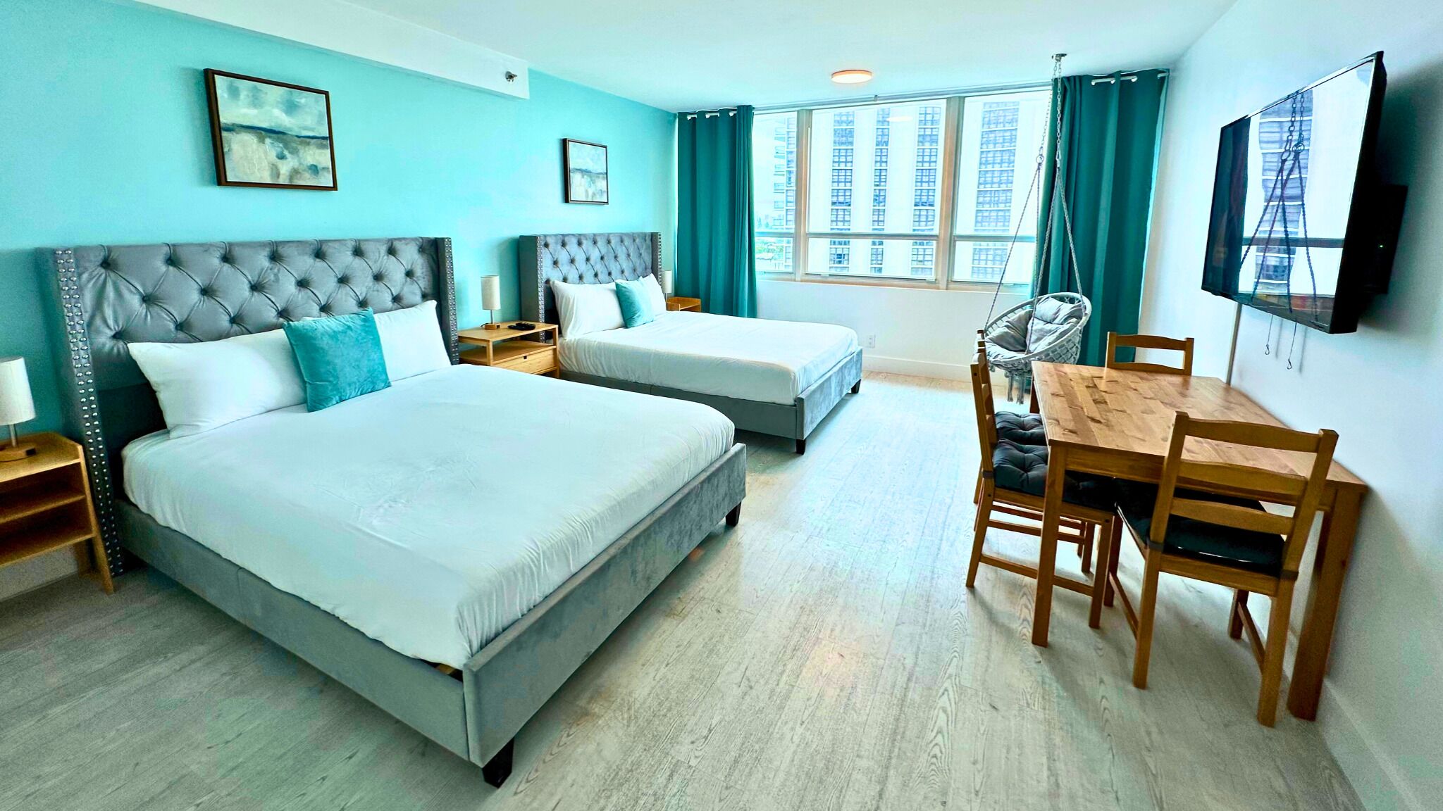 1 bedroom, individually furnished, desk, laptop workspace