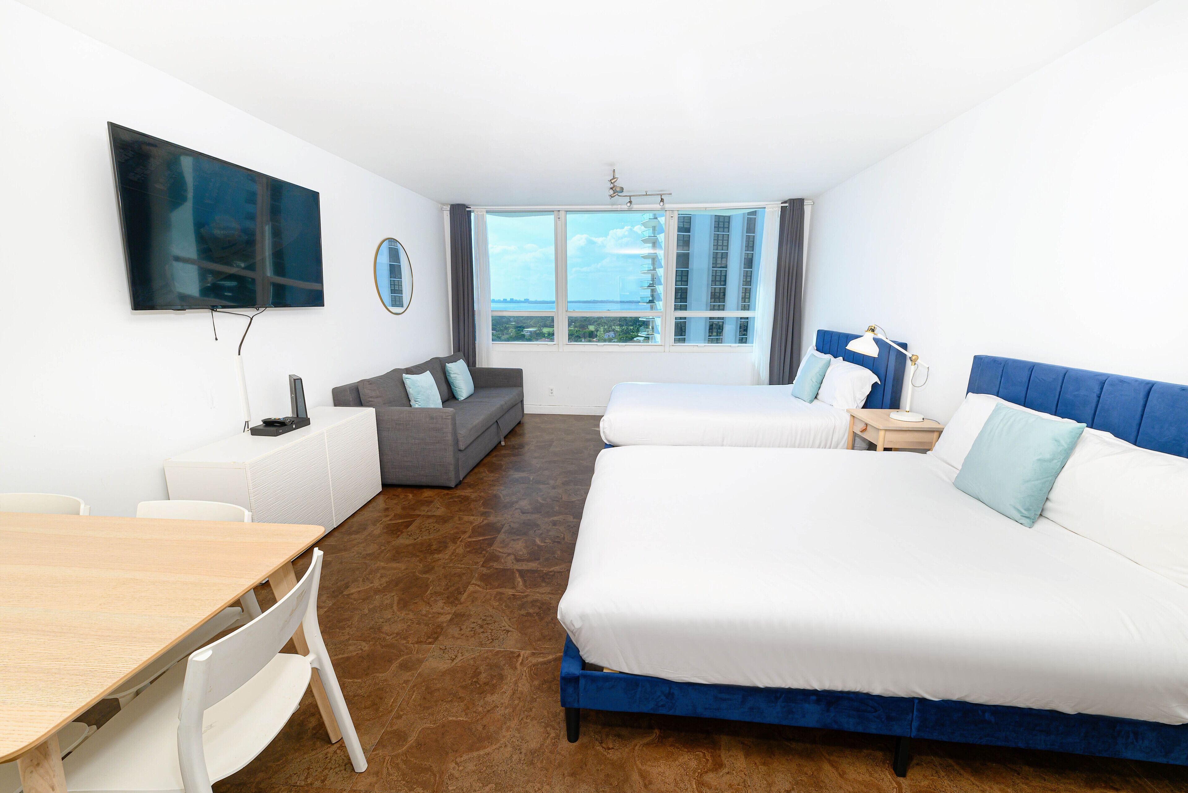 1 bedroom, individually furnished, desk, laptop workspace