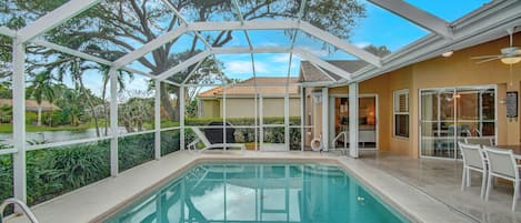 Outdoor pool, a heated pool