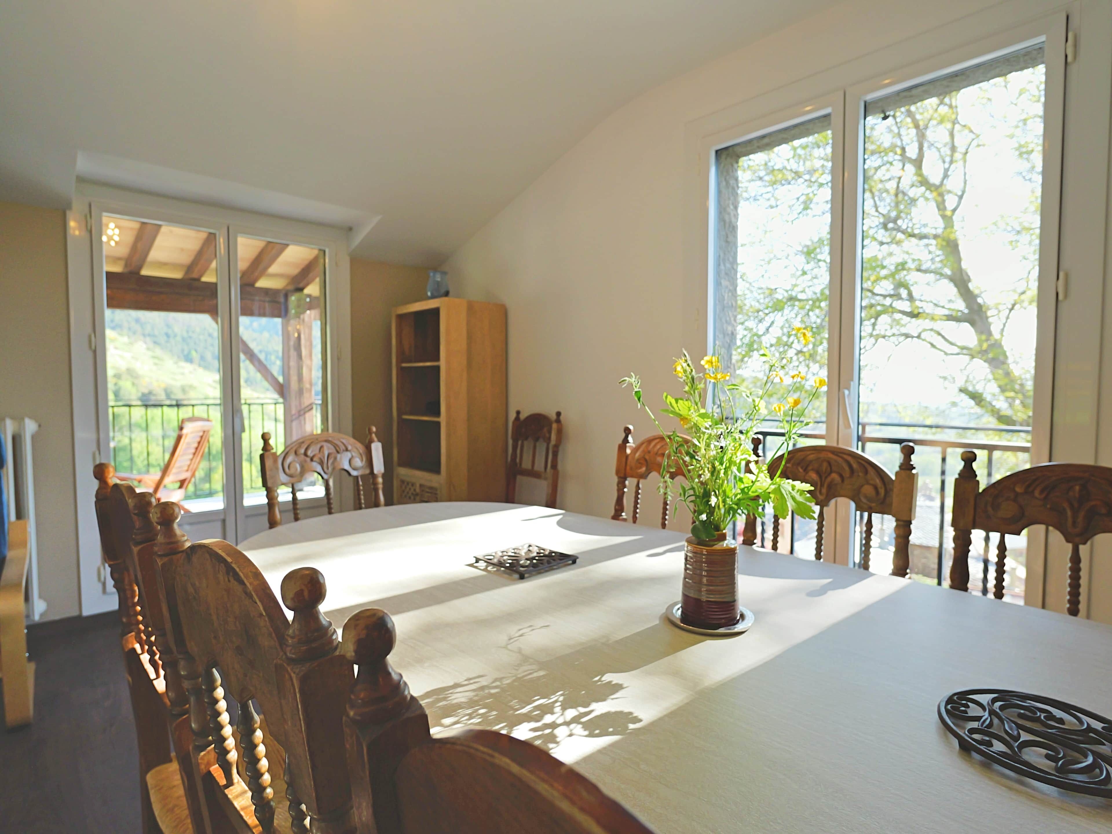 Dining room at sunset