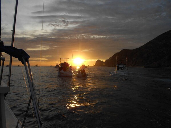 På stranden, solstolar och strandhanddukar
