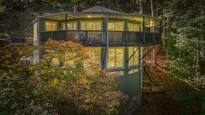 Exterior - Beary Round Retreat - Views, 3 Master Suites, Minutes to Downtown, Large Deck! (Maggie Valley)