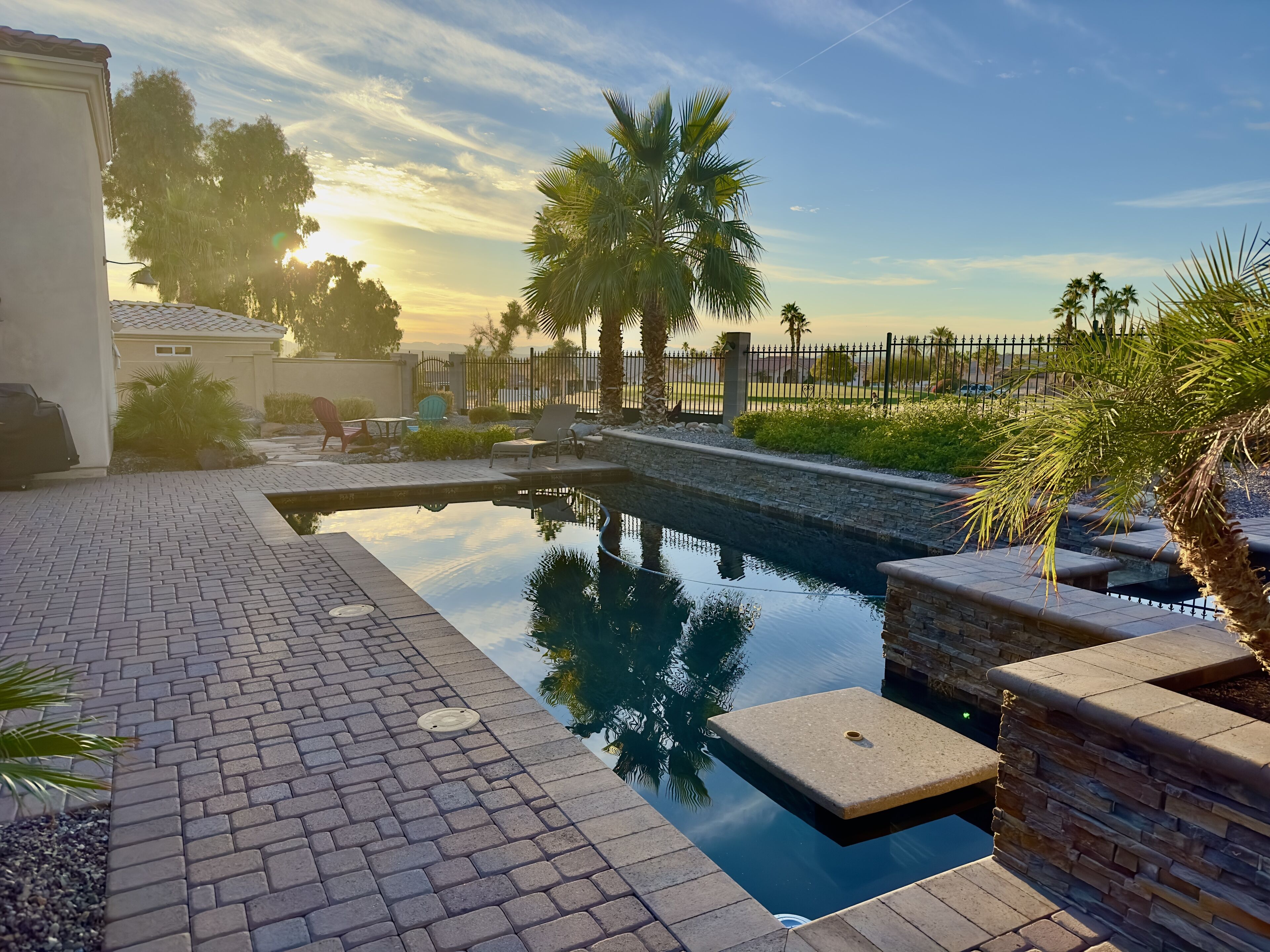 Outdoor pool, a heated pool