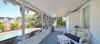 Historic 1930s Cottage + Heated Pool + 12mi to beaches & 1 mi to downtown