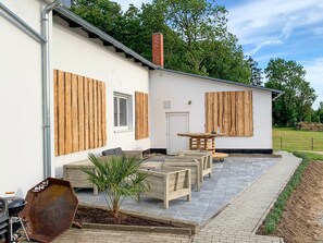 Outdoor dining - Panoramic view 2 - Landhaus Wiesenblick (Zarrendorf)
