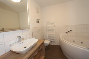 Shower, jetted tub