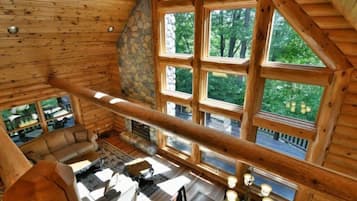 Smart TV, fireplace, DVD player, video library