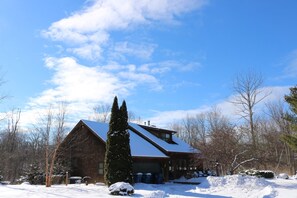 Exterior - Secluded dog-friendly cabin on 10 acres - hot tub & game room! (Fennville)
