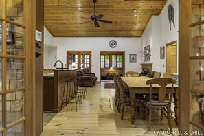Dining - Secluded dog-friendly cabin on 10 acres - hot tub & game room! (Fennville)