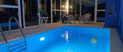 Indoor pool, a heated pool