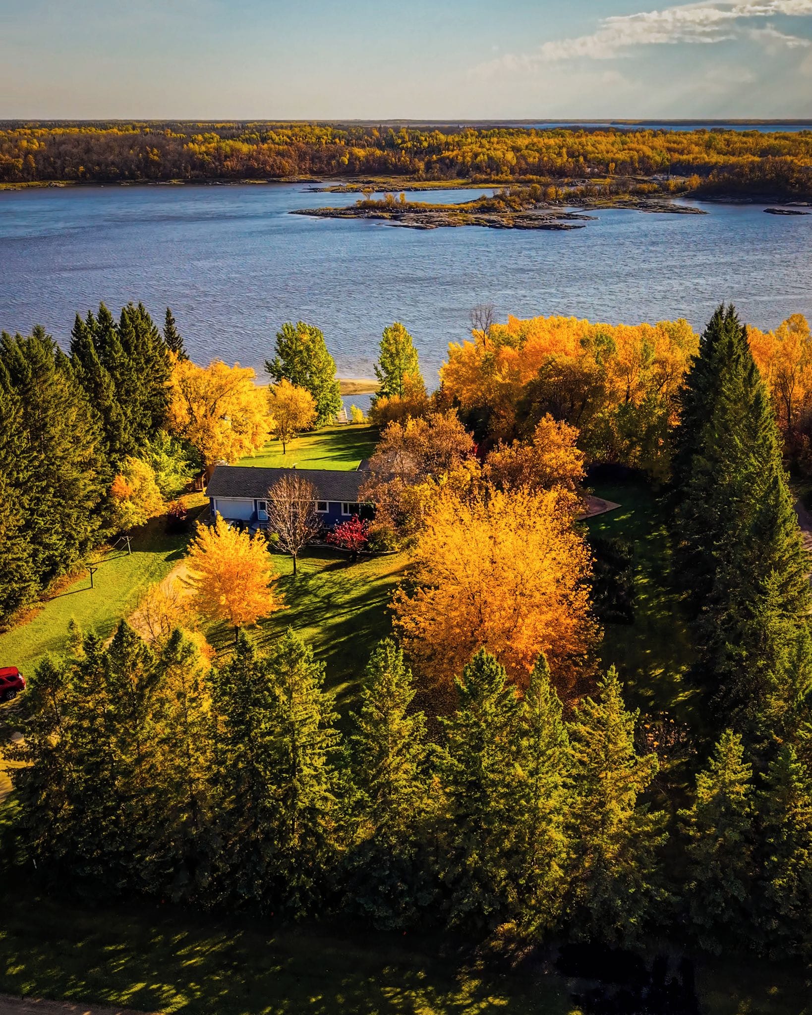منظر من الجو على ارتفاع عالٍ