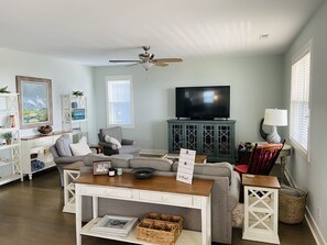 Smart TV, video games, DVD player, books