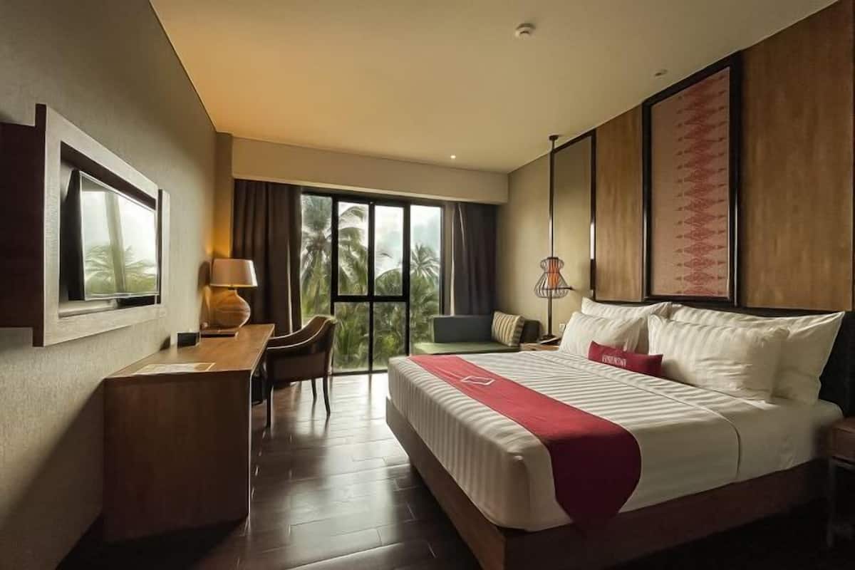 Blackout drapes, iron/ironing board, bed sheets